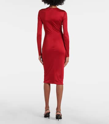 Abito midi Safety Pin in jersey | Versace
