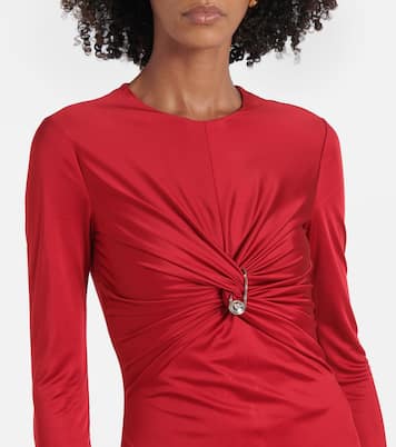 Abito midi Safety Pin in jersey | Versace