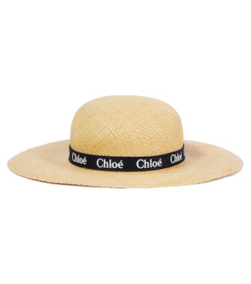 Cappello in rafia con logo | Chloé Kids