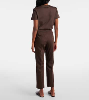 Pantaloni cropped Okra in cotone | Max Mara