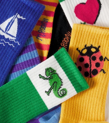Seagull set of 7 pairs of cotton-blend socks | Mini Rodini