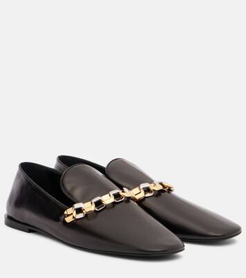 Chain-detail leather loafers | Jil Sander