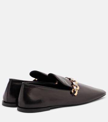 Chain-detail leather loafers | Jil Sander