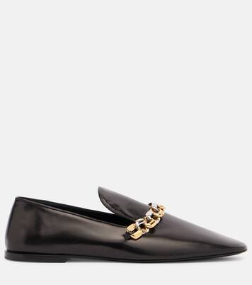 Chain-detail leather loafers | Jil Sander