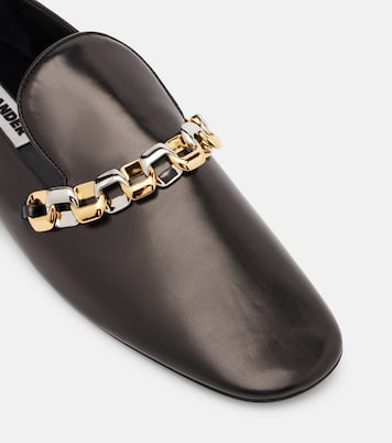 Chain-detail leather loafers | Jil Sander
