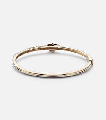 14kt gold bangle with diamond | Stone and Strand