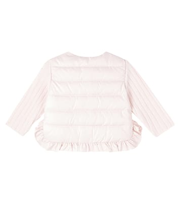 Ruffled down-paneled jacket | Moncler Enfant