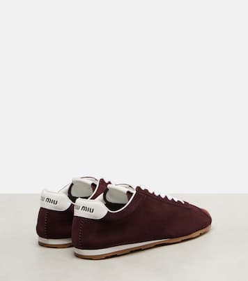 Sneakers Plume aus Veloursleder | Miu Miu