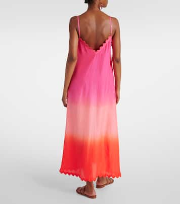 Scalloped silk slip dress | Juliet Dunn