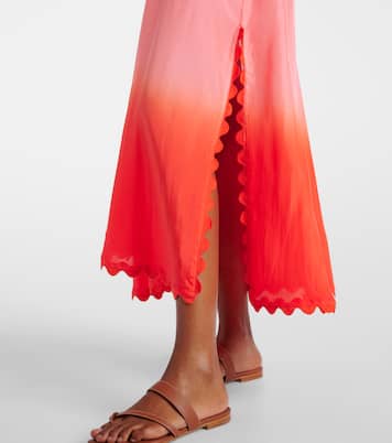 Scalloped silk slip dress | Juliet Dunn