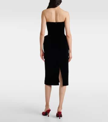 Velvet bustier dress | David Koma