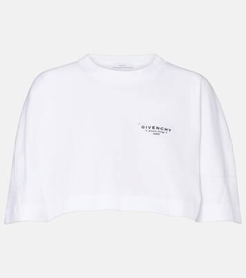 Cropped logo cotton T-shirt | Givenchy