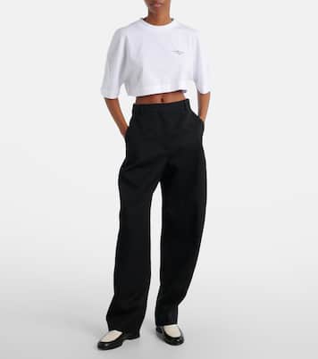 Cropped logo cotton T-shirt | Givenchy
