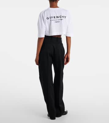 Cropped logo cotton T-shirt | Givenchy
