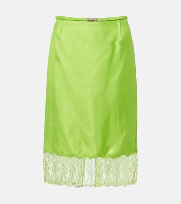 Falda midi con encaje | Gucci
