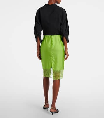 Falda midi con encaje | Gucci