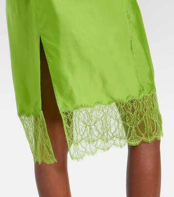 Falda midi con encaje | Gucci