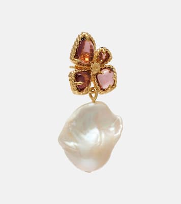 Bloom embellished pearl drop earrings  | Zimmermann