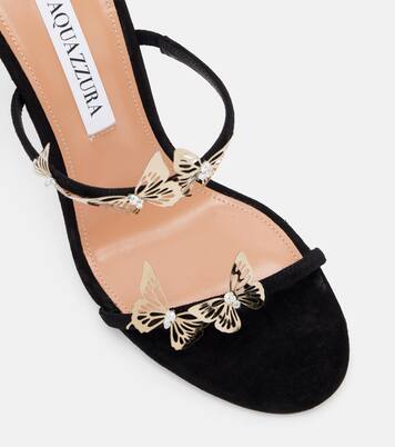 Papillon Sauvage 105 suede sandals | Aquazzura