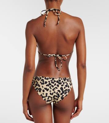 Broadway leopard-print bikini top | Marysia