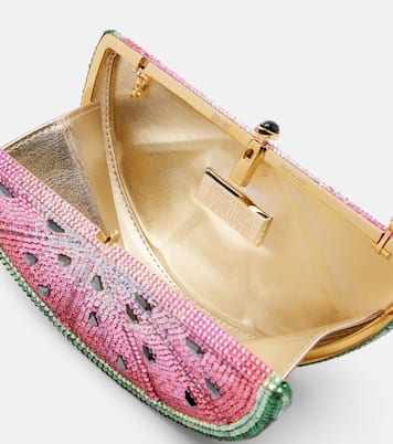 Clutch Watermelon Slice mit Kristallen | Judith Leiber Couture