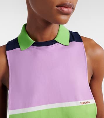 Striped cotton jersey tank top | Versace