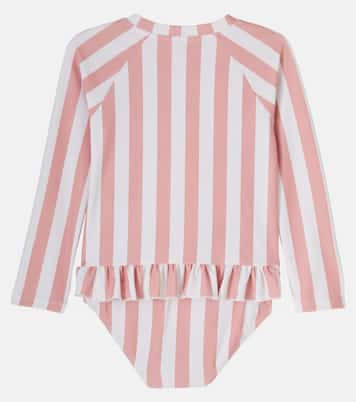 Dagny striped rashguard top and bikini bottoms set | Liewood