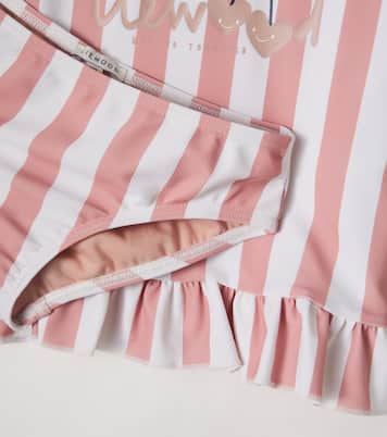 Dagny striped rashguard top and bikini bottoms set | Liewood