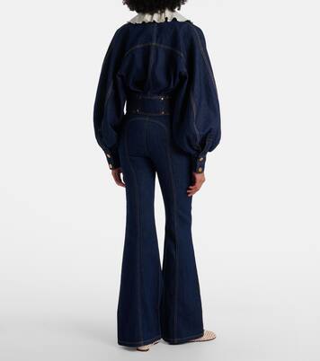 Luna belted flared jeans | Zimmermann