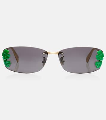 Dior Clover embellished rectangular sunglasses | Dior Eyewear