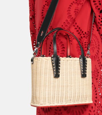 Cabata Small raffia and leather tote | Christian Louboutin
