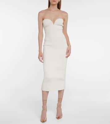 Thalia strapless midi dress | Galvan