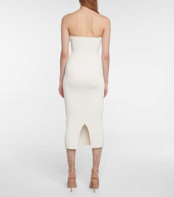Thalia strapless midi dress | Galvan