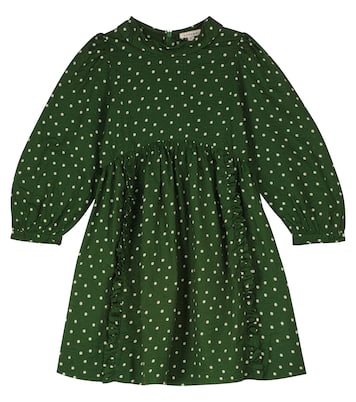 Earth printed cotton dress | Caramel