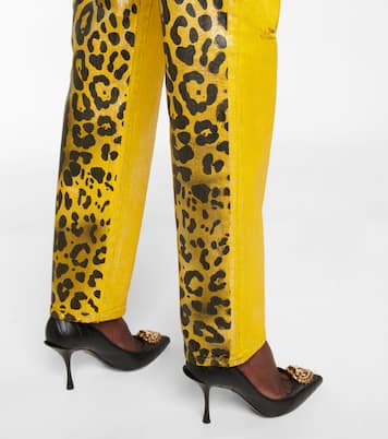 Mid-rise leopard-print jeans | Dolce&Gabbana