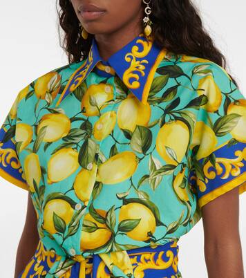 Cropped-Hemd aus Baumwollpopeline | Dolce&Gabbana