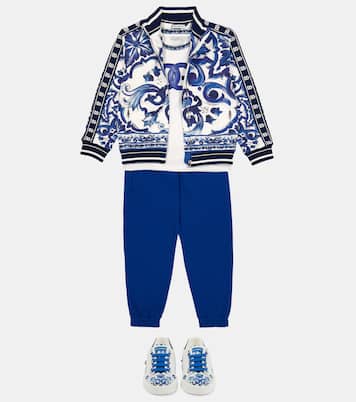 Majolica cotton jersey sweatshirt | Dolce&Gabbana Kids