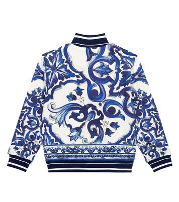 Majolica cotton jersey sweatshirt | Dolce&Gabbana Kids