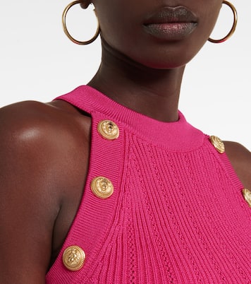 Verziertes Cropped-Top aus Strick | Balmain