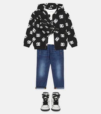 Kapuzenjacke DG aus Baumwolle | Dolce&Gabbana Kids