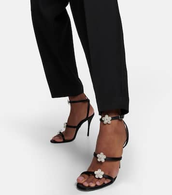 Crystal-embellished satin sandals | Magda Butrym