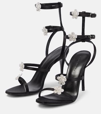 Crystal-embellished satin sandals | Magda Butrym