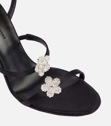 Crystal-embellished satin sandals | Magda Butrym