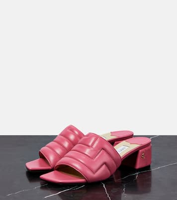 Mules Themis in pelle matelassé | Jimmy Choo
