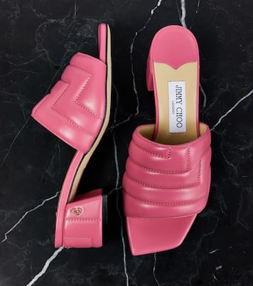 Mules Themis in pelle matelassé | Jimmy Choo