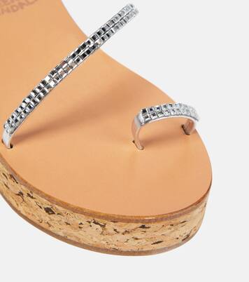 Sandali con plateau Eleftheria in pelle | Ancient Greek Sandals