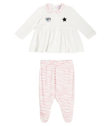 x Chiara Ferragni Baby - Top e pantaloni Eyestar in cotone | Monnalisa