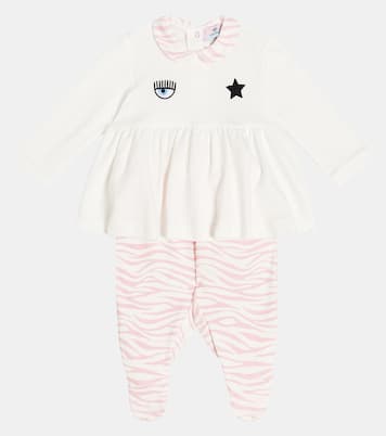x Chiara Ferragni Baby - Top e pantaloni Eyestar in cotone | Monnalisa