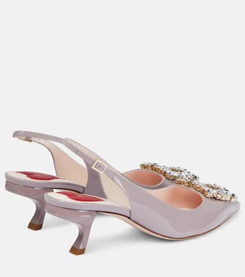 Pumps slingback Virgule in vernice | Roger Vivier