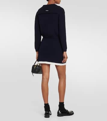 Minigonna in crochet di misto cotone | Miu Miu